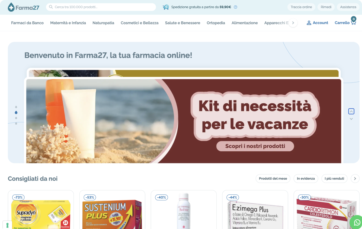 Farma27 - Ecommerce farmaceutico con gestionale