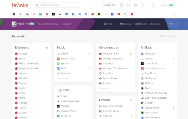 Favinks - Collect, share & follow your links!